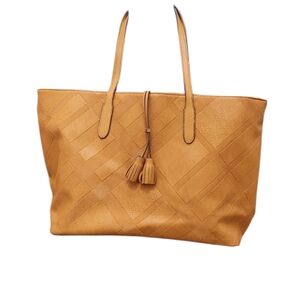 Ulta Beauty Tan Tote Bag with Tassels